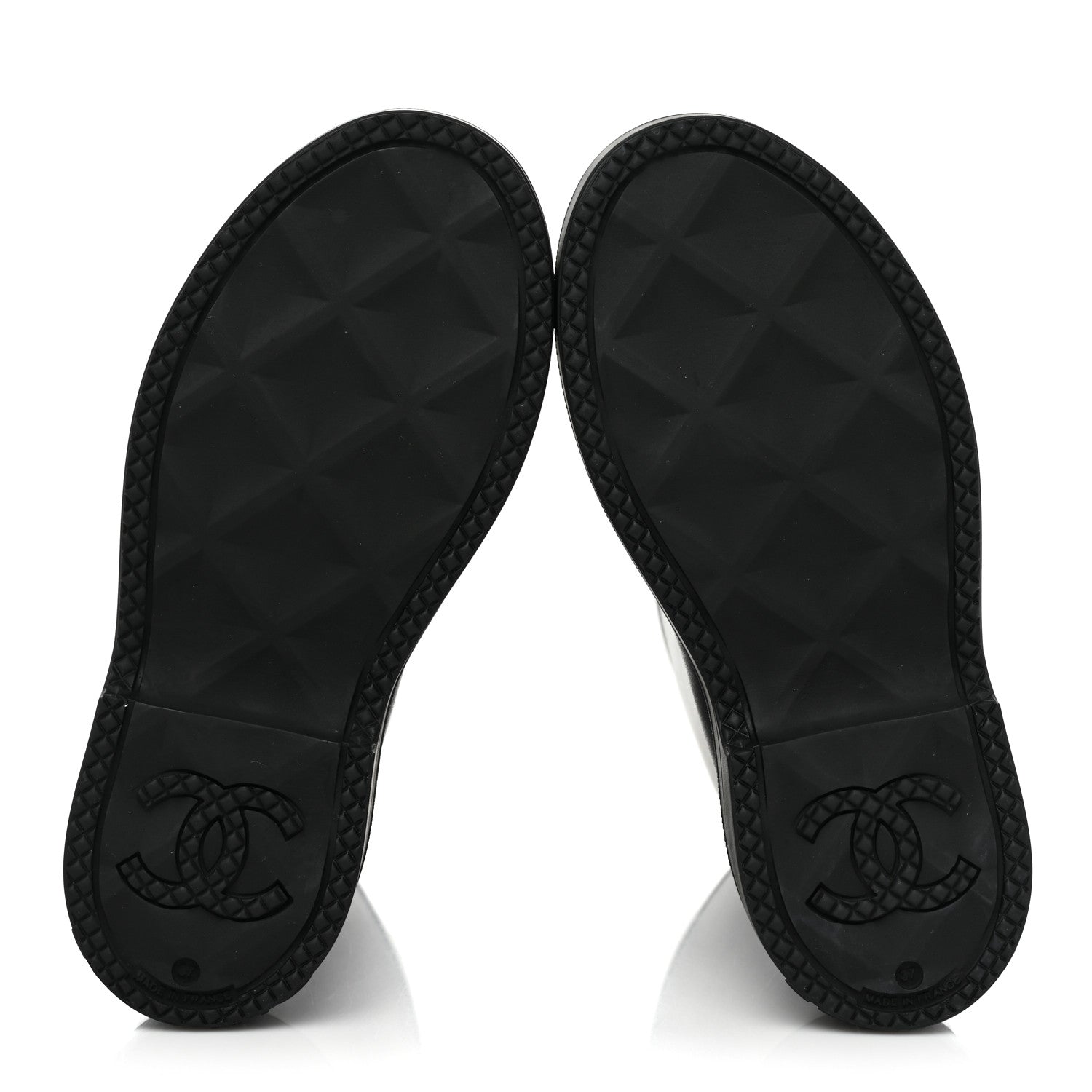 Chanel Caoutchouk CC High Boots 37 Black 6 of 9