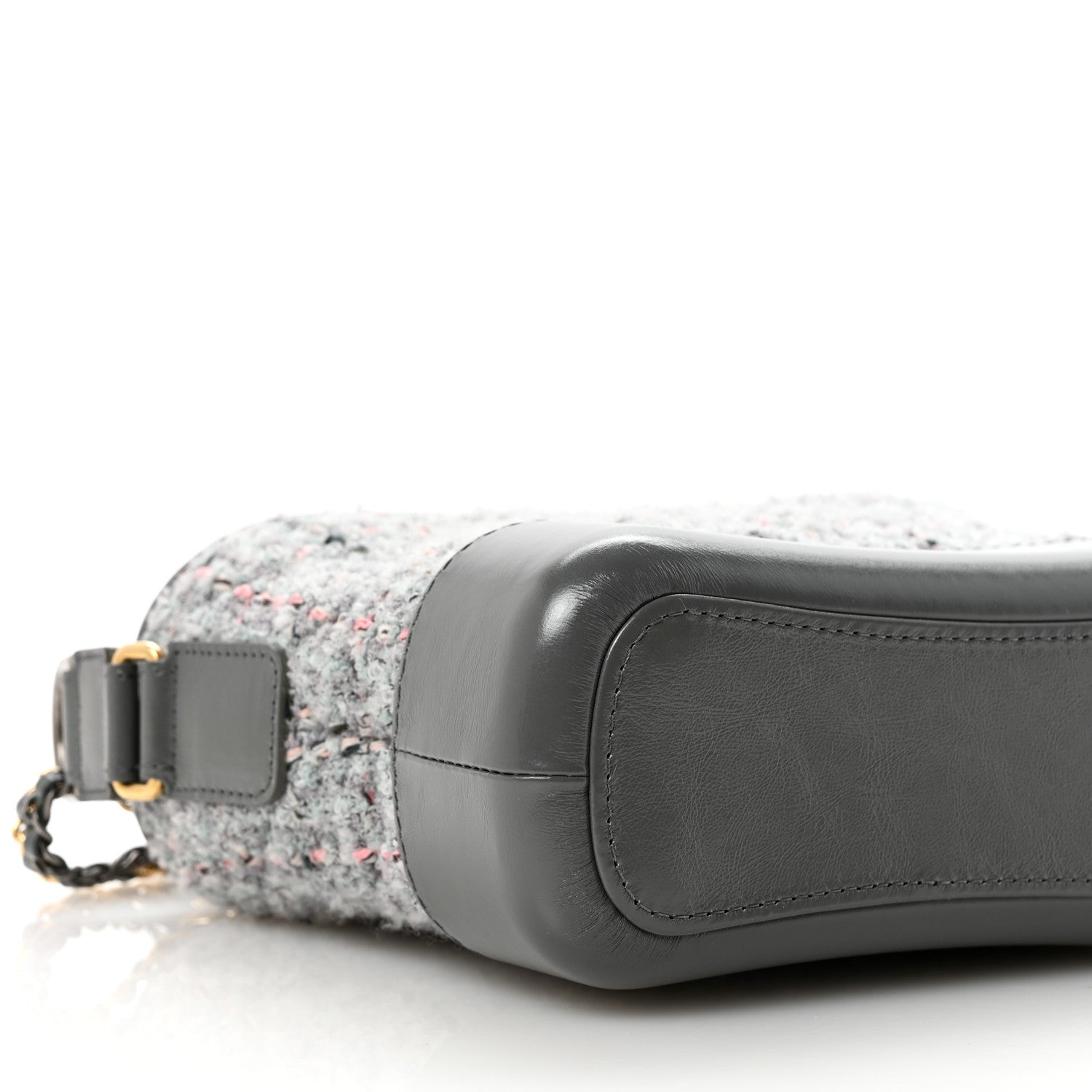 Chanel Tweed Calfskin Quilted Small Gabrielle Hobo Grey 9 of 10