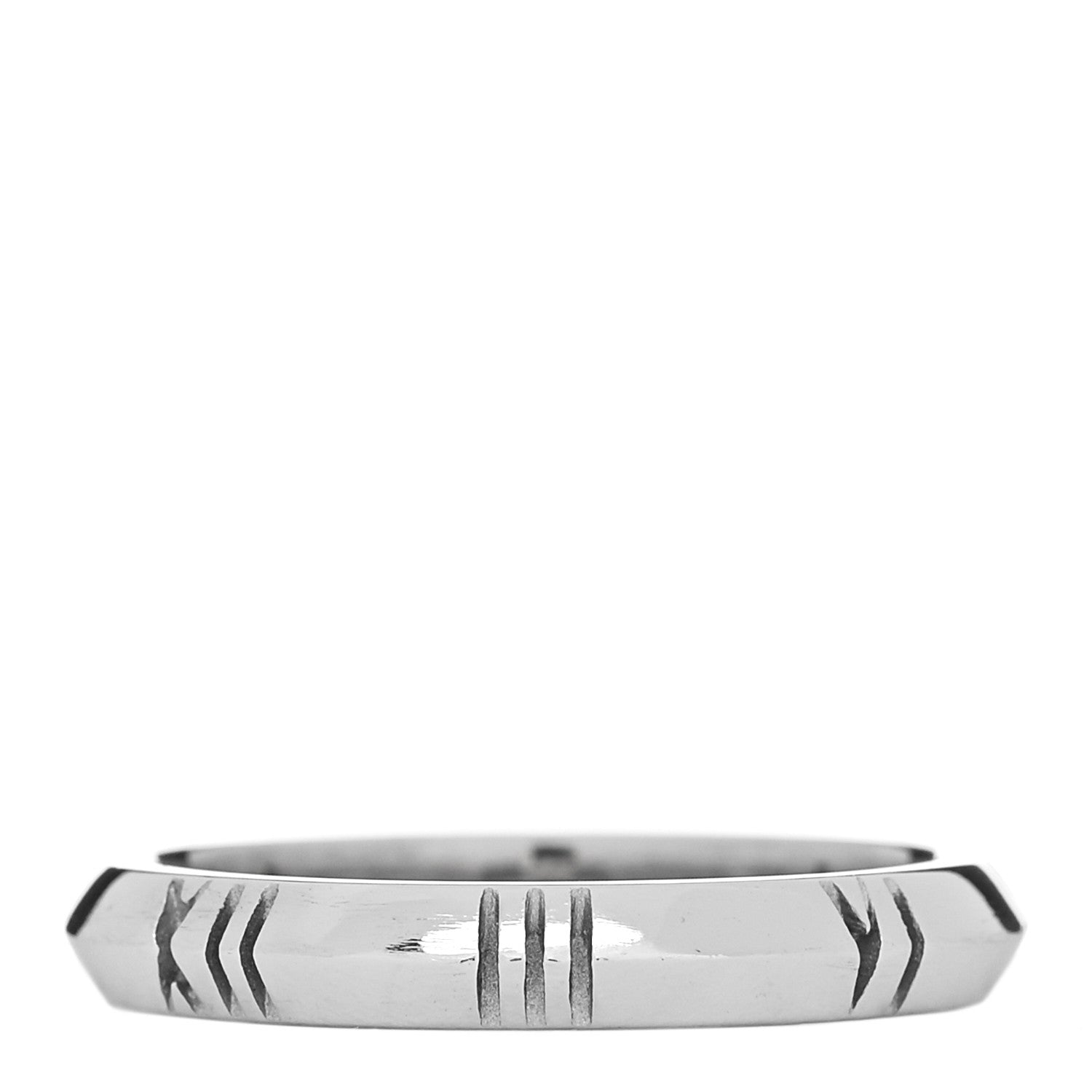 Tiffany 18K White Gold Atlas X Closed Narrow Ring 53 6.5 3 of 5