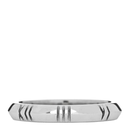 Tiffany 18K White Gold Atlas X Closed Narrow Ring 53 6.5 3 of 5