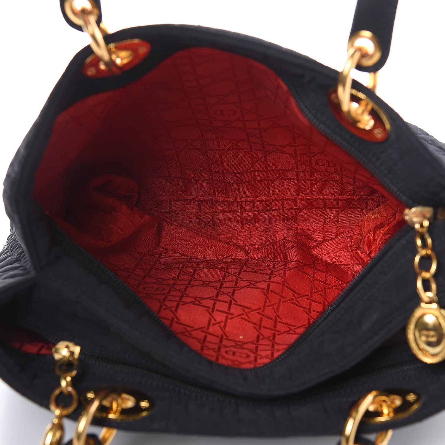Christian Dior Nylon Cannage Large Lady Dior Black 6 of 16