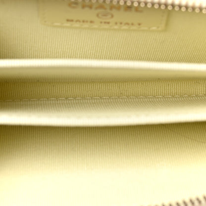 Chanel Caviar Quilted Zip Coin Purse Yellow 5 of 7