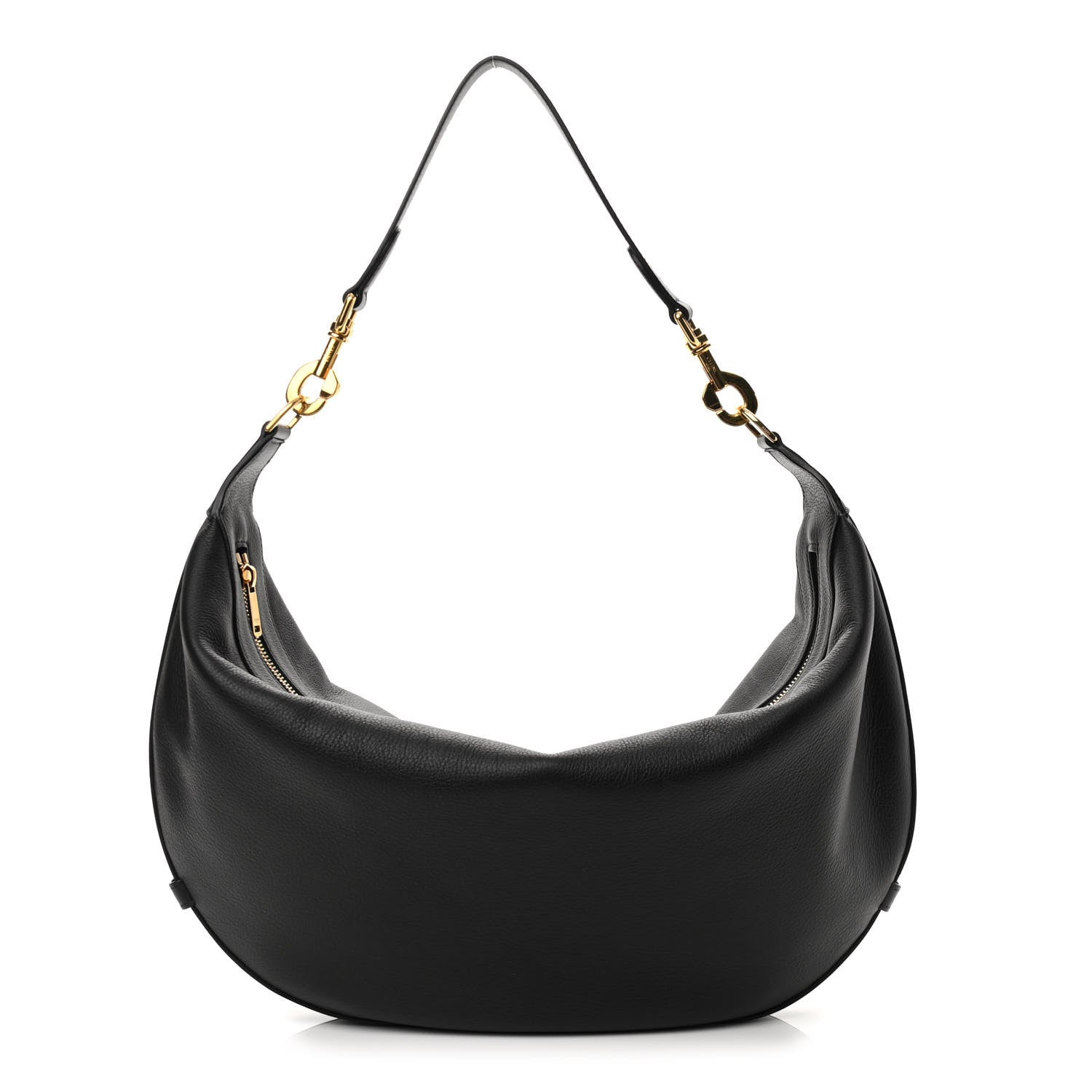Celine Supple Calfskin Medium Strap Leandre Shoulder Bag Black 1 of 9