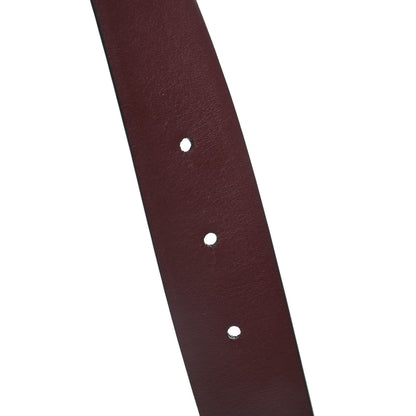 Chanel Calfskin CC Reversible Belt 80 32 Black Burgundy 5 of 6