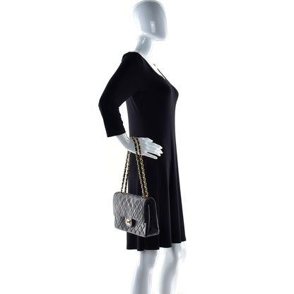 Chanel Lambskin Quilted Medium Double Flap Black 3 of 17