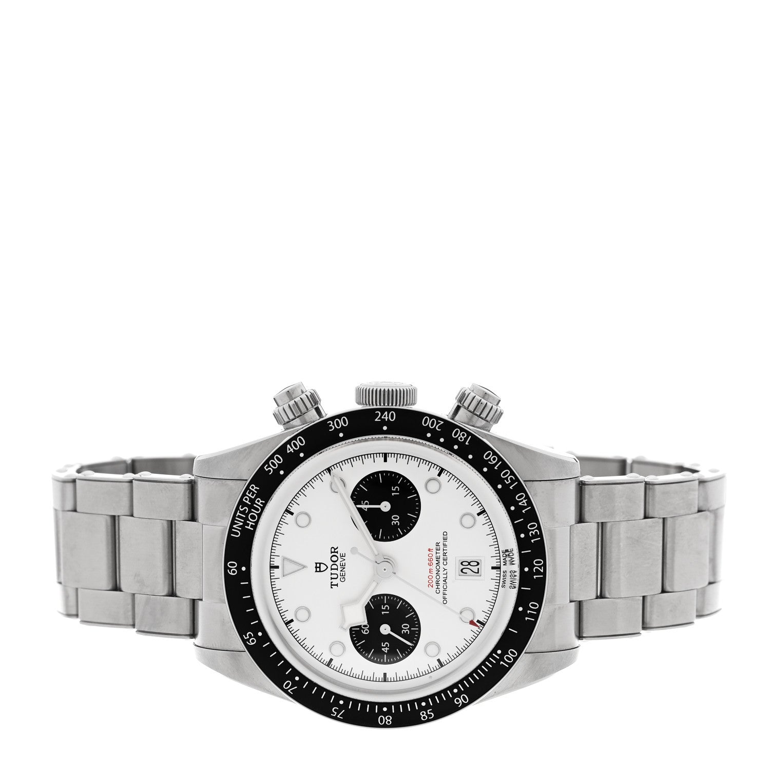 TUDOR Stainless Steel 41mm Black Bay Chronograph Panda Automatic Watch White 79360N 2 of 5