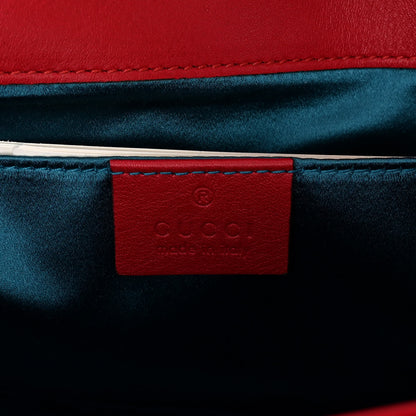 Gucci Velvet Matelasse Small GG Marmont Shoulder Bag Hibiscus Red 6 of 10