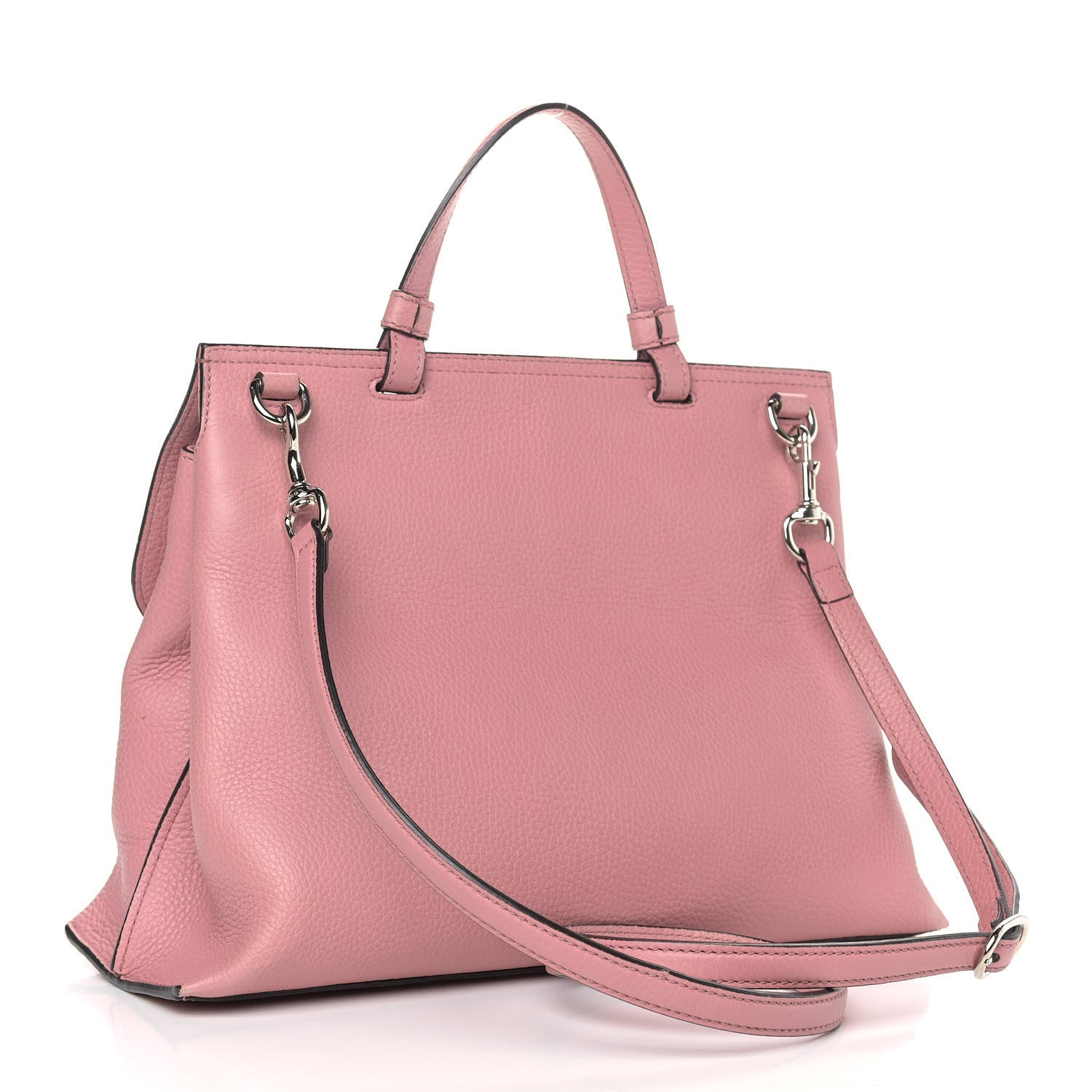 Gucci Cellarius Calfskin Medium Bamboo Daily Top Handle Bag Carmine Rose 3 of 9