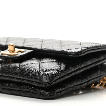 Chanel Shiny Caviar Pick Me Up Flap Belt Bag Black 12 of 13