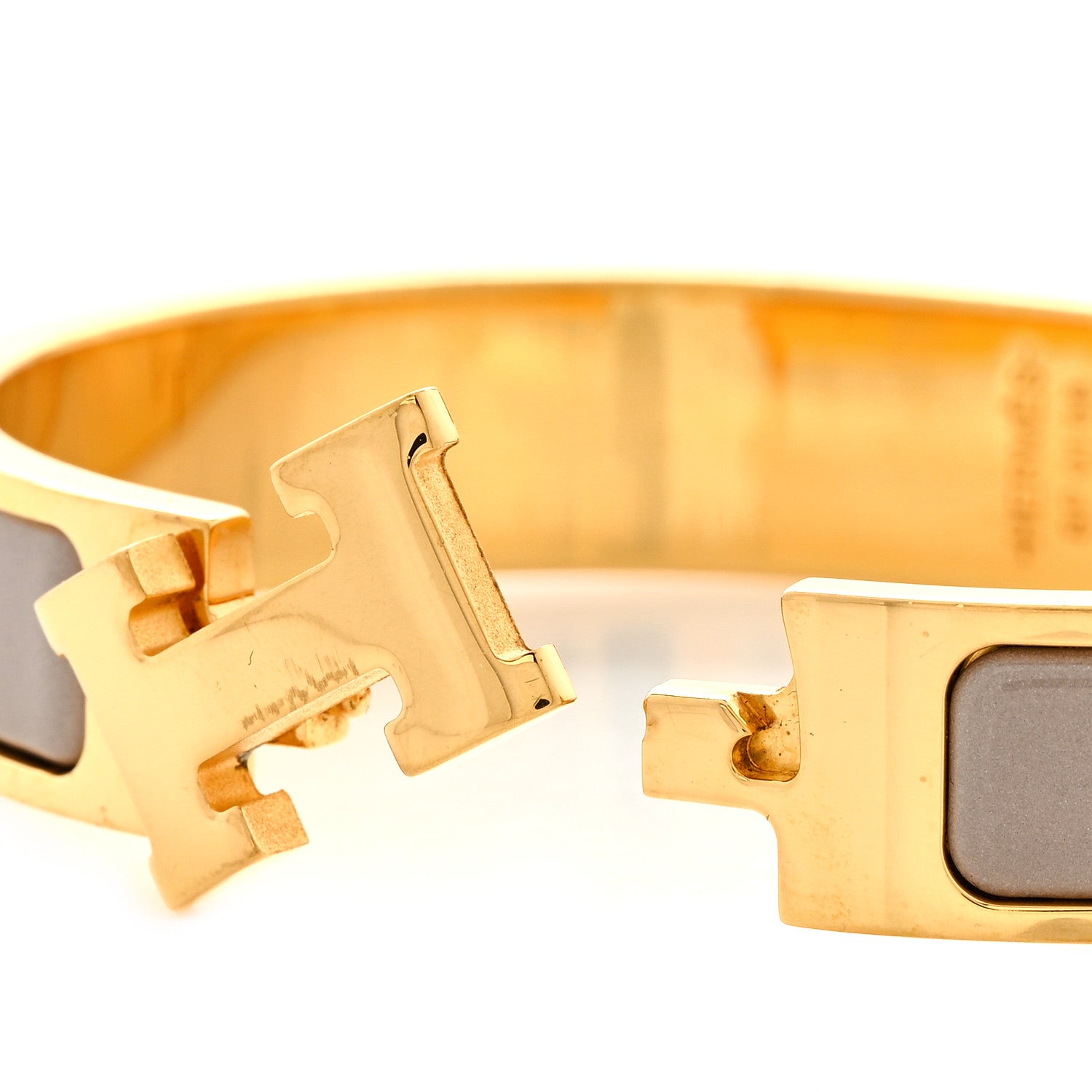 Hermes Enamel Narrow Clic Clac H Bracelet GM Marron Glace 5 of 7