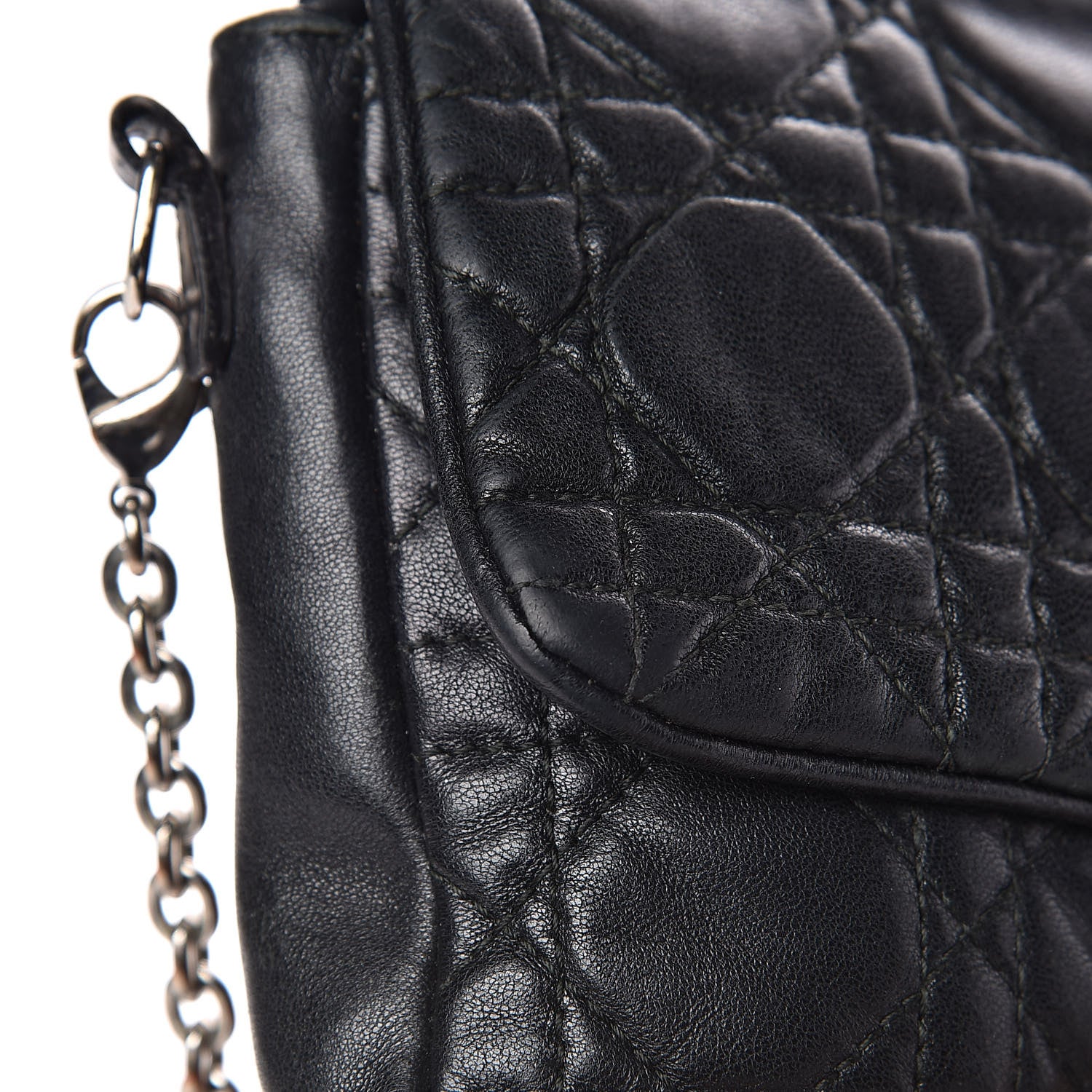Christian Dior Lambskin Cannage New Lock Pouch Black 11 of 17