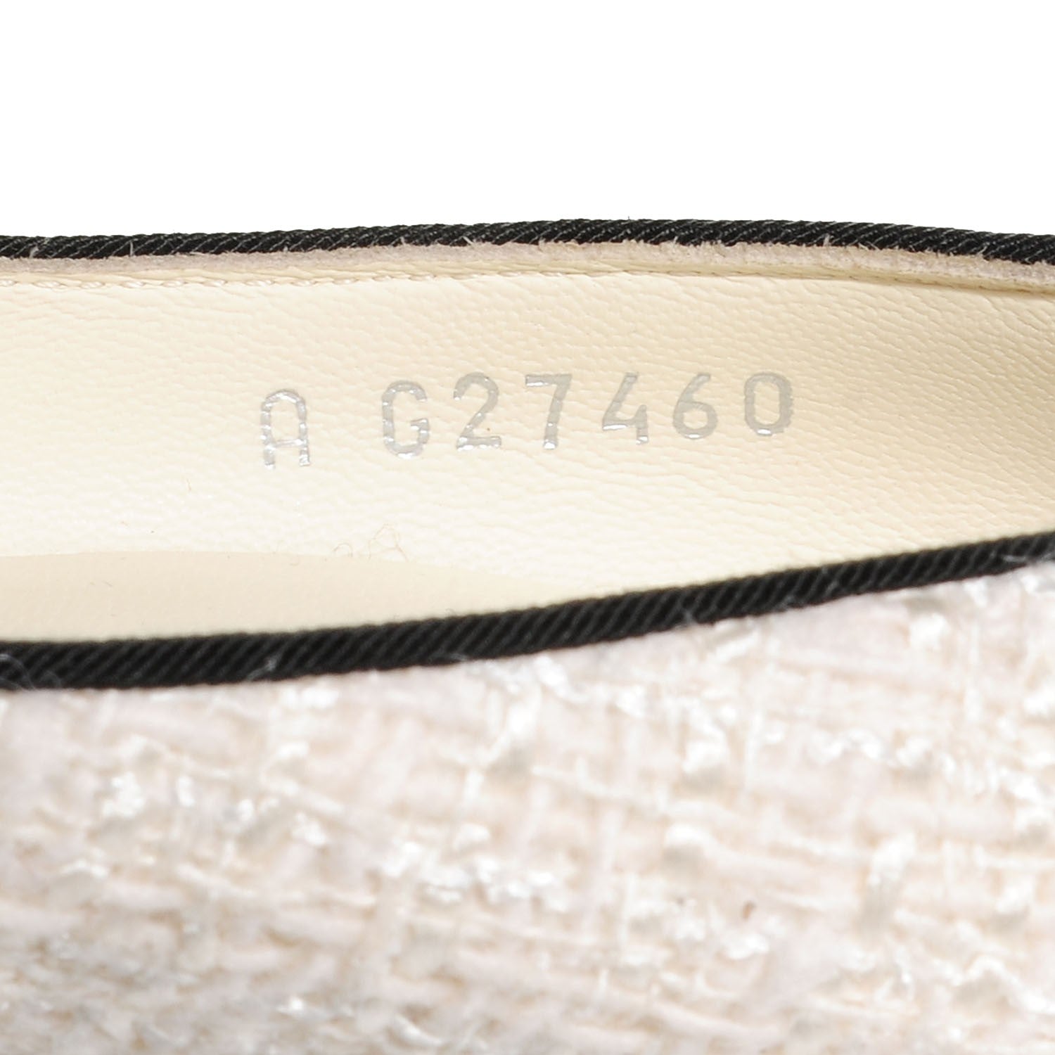 Chanel Tweed CC Pumps Black White 38 8 of 8