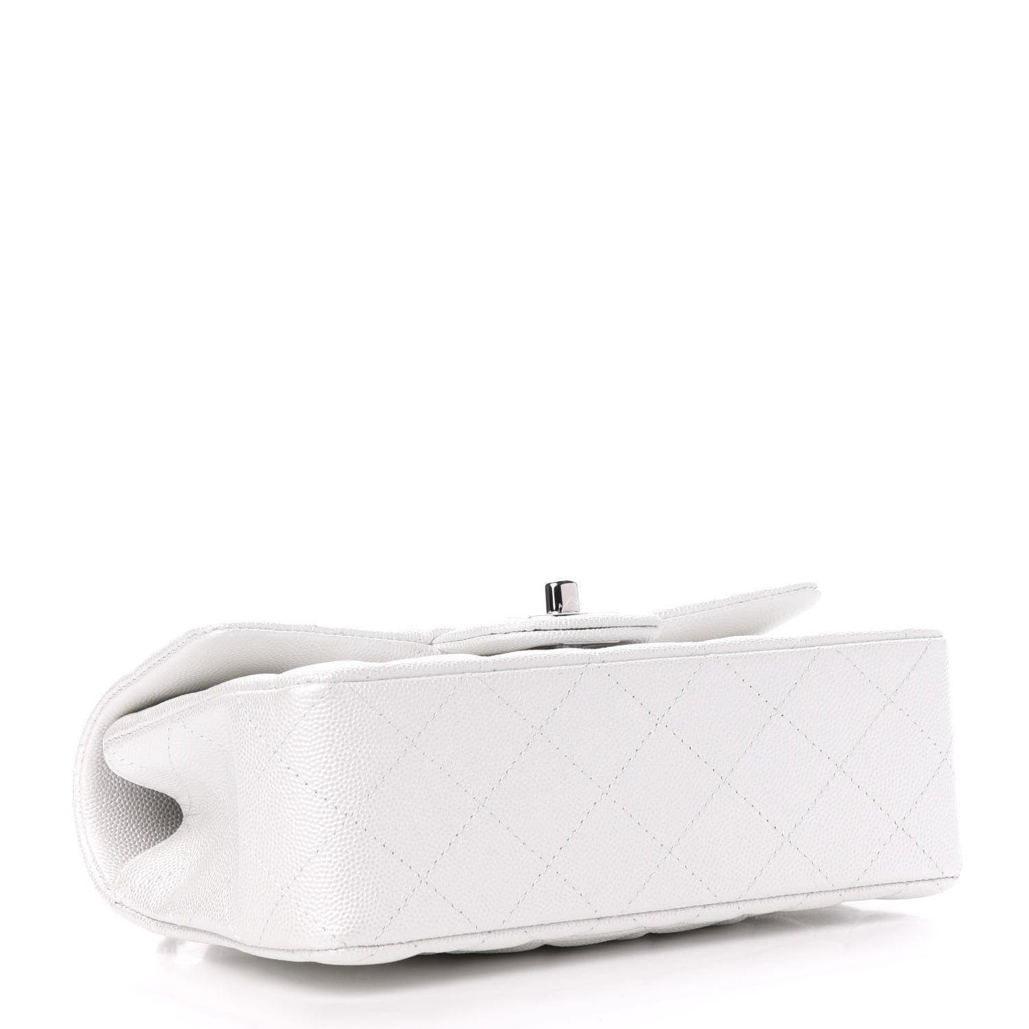 Chanel Iridescent Caviar Quilted Mini Top Handle Rectangular Flap White 4 of 11