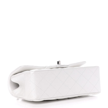 Chanel Iridescent Caviar Quilted Mini Top Handle Rectangular Flap White 4 of 11