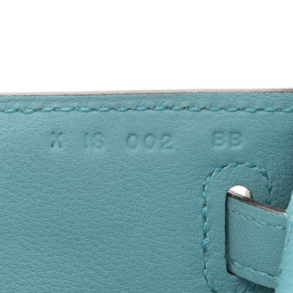 Hermes Swift Kelly Pochette Clutch Bleu Saint Cyr 7 of 13