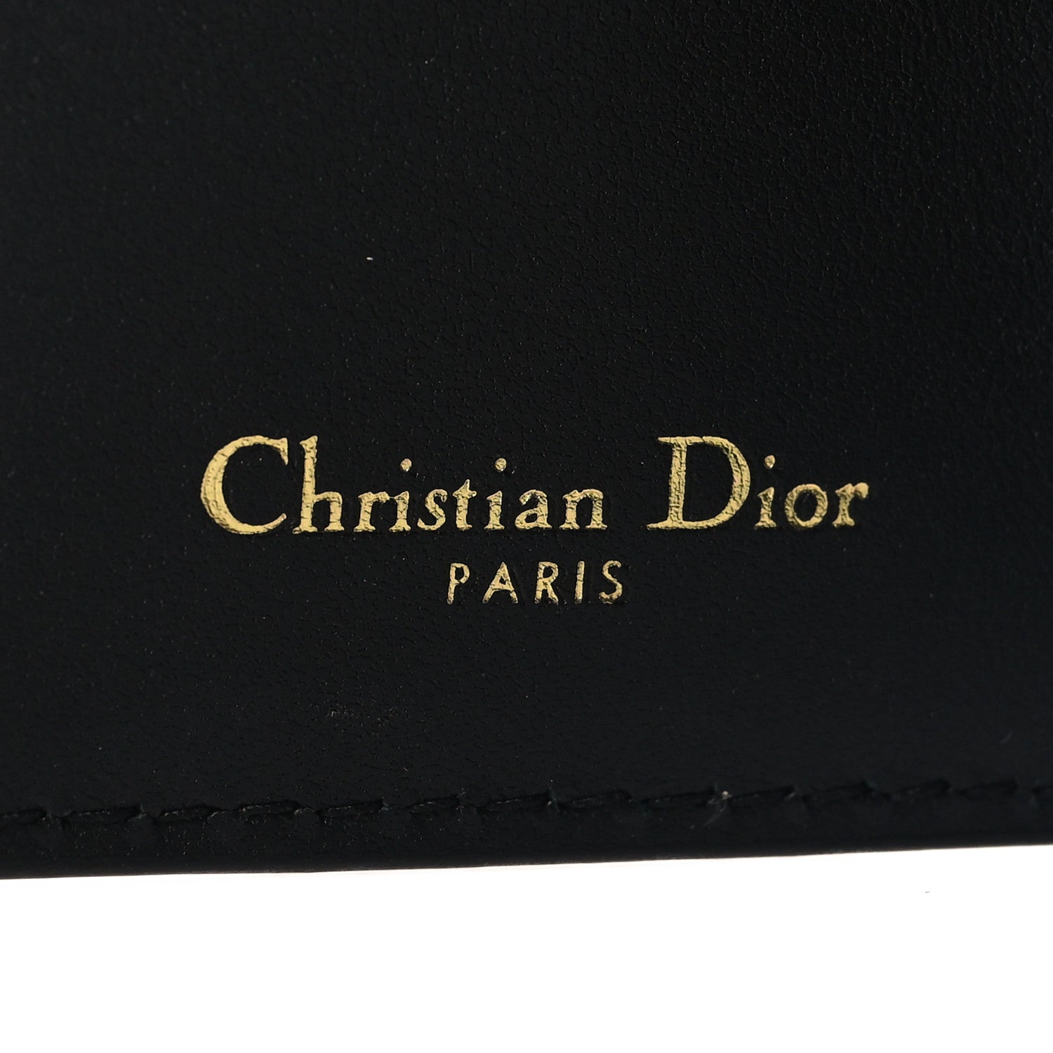 Christian Dior Calfskin Plan De Paris Print Flap Card Holder White Black 7 of 8