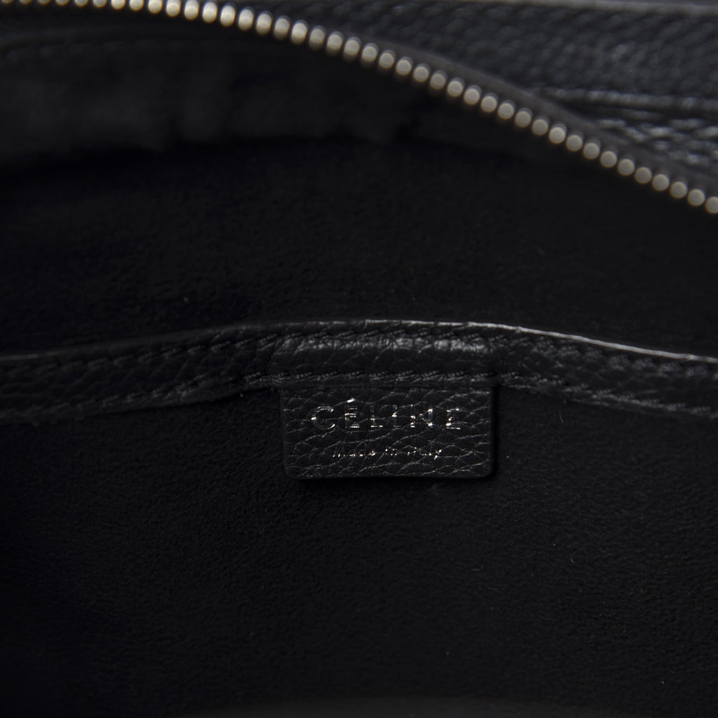 Drummed Calfskin Nano Luggage Black