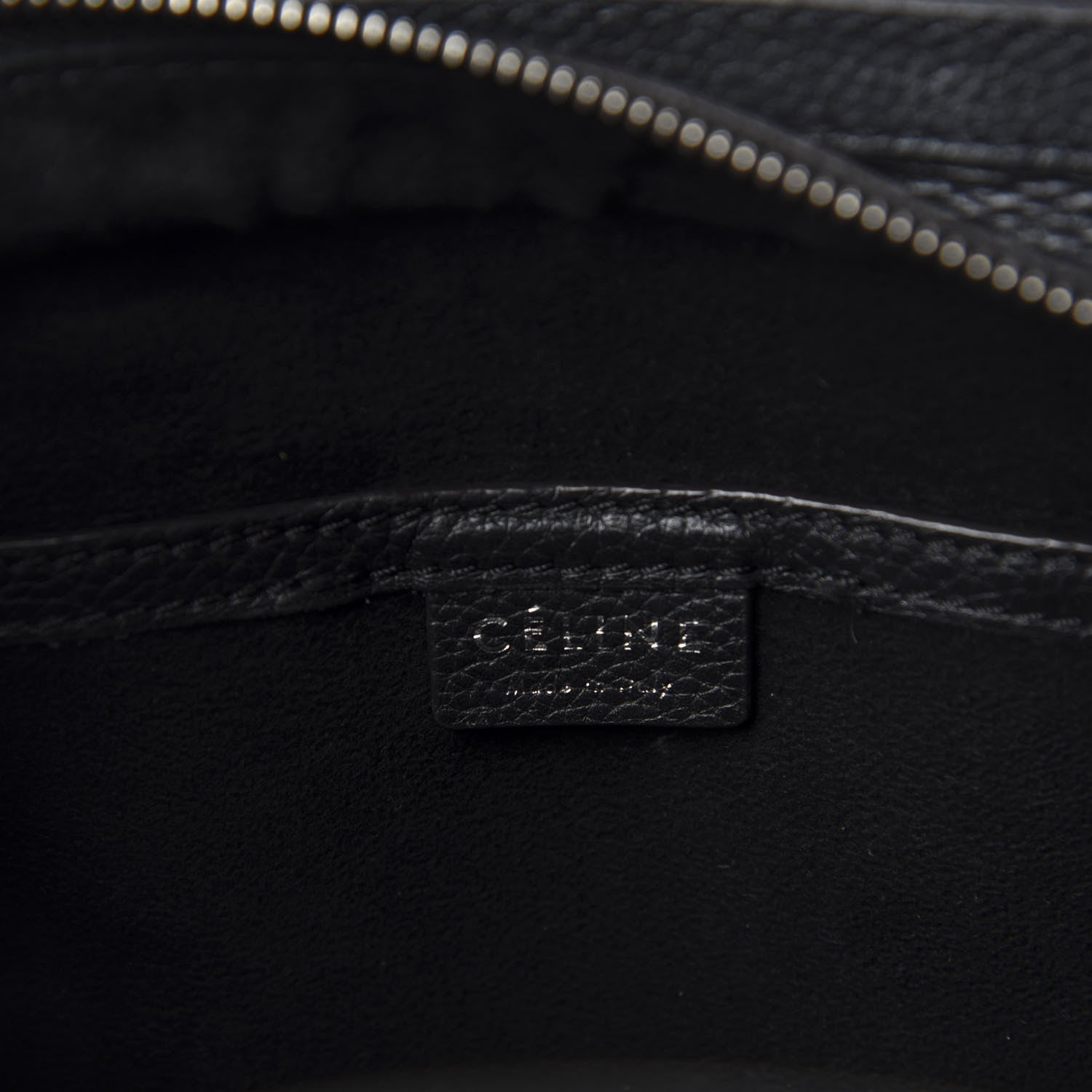 Celine Drummed Calfskin Nano Luggage Black 8 of 9