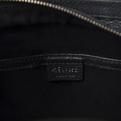 Celine Drummed Calfskin Nano Luggage Black 8 of 9