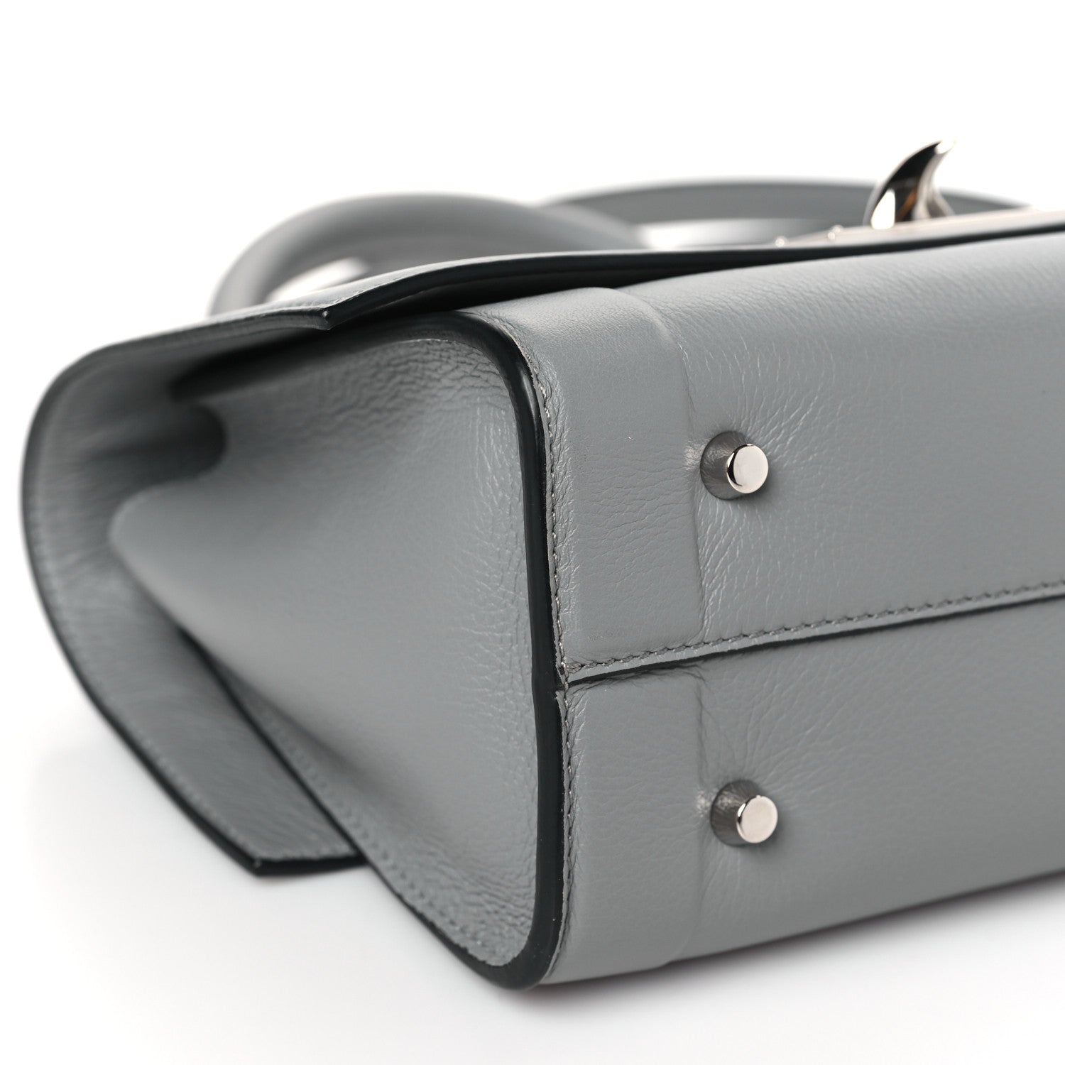 Givenchy Grained Calfskin Mini Shark Lock Satchel Grey 7 of 8