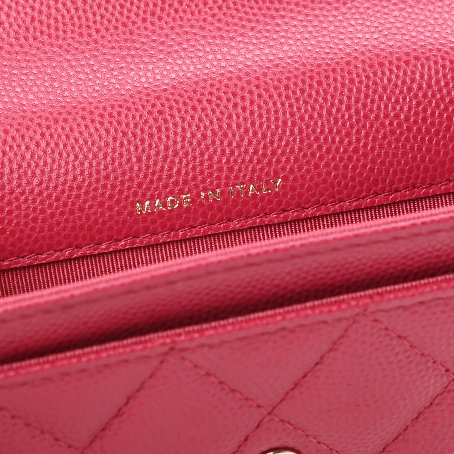 Chanel Caviar Quilted Flap Card Holder Wallet Dark Pink 7 of 9
