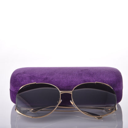 Gucci Metal Round Frame GG0225S Sunglasses Gold 9 of 9
