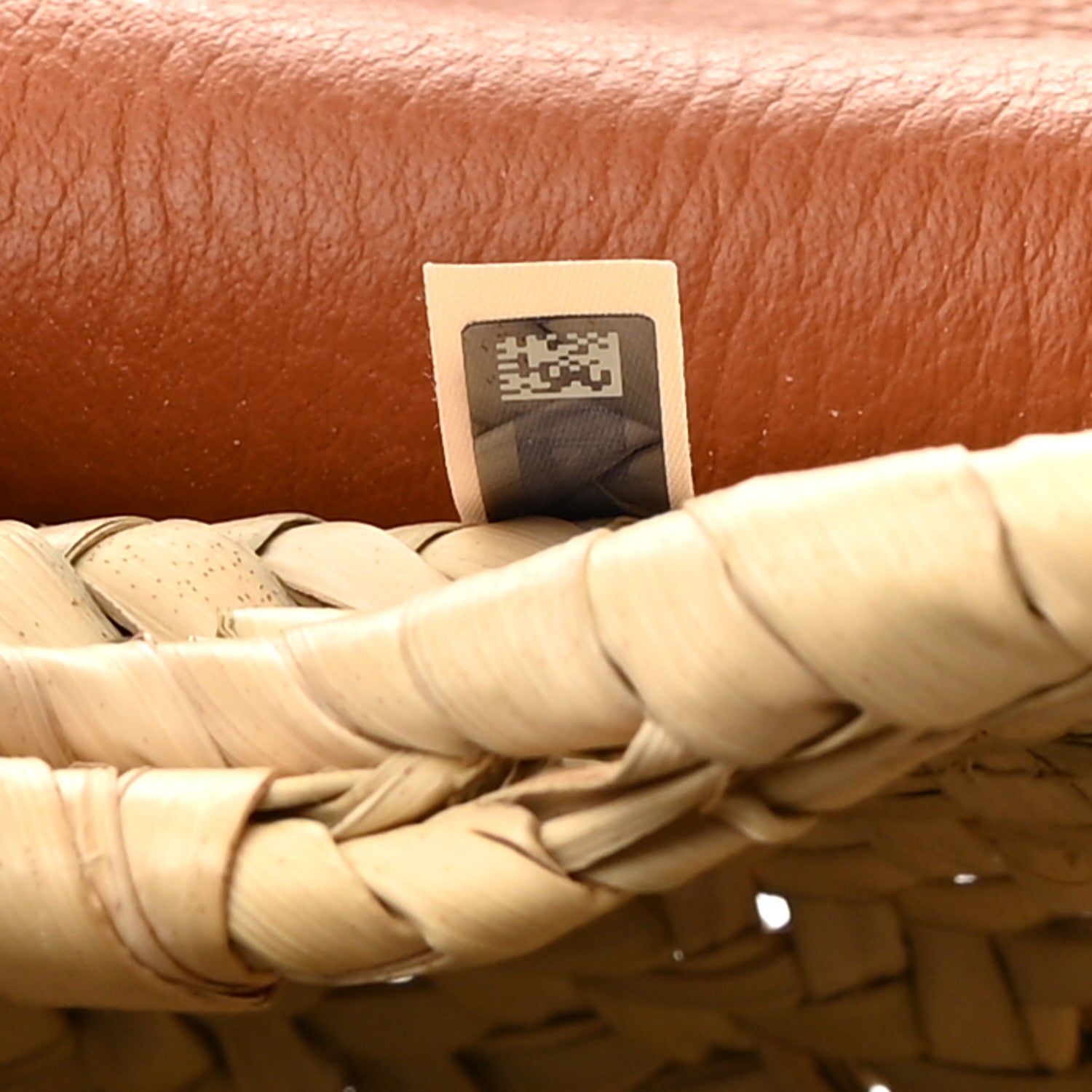 Chloe Raffia Small Grain Calfskin Medium Marcie Basket Tan 6 of 11