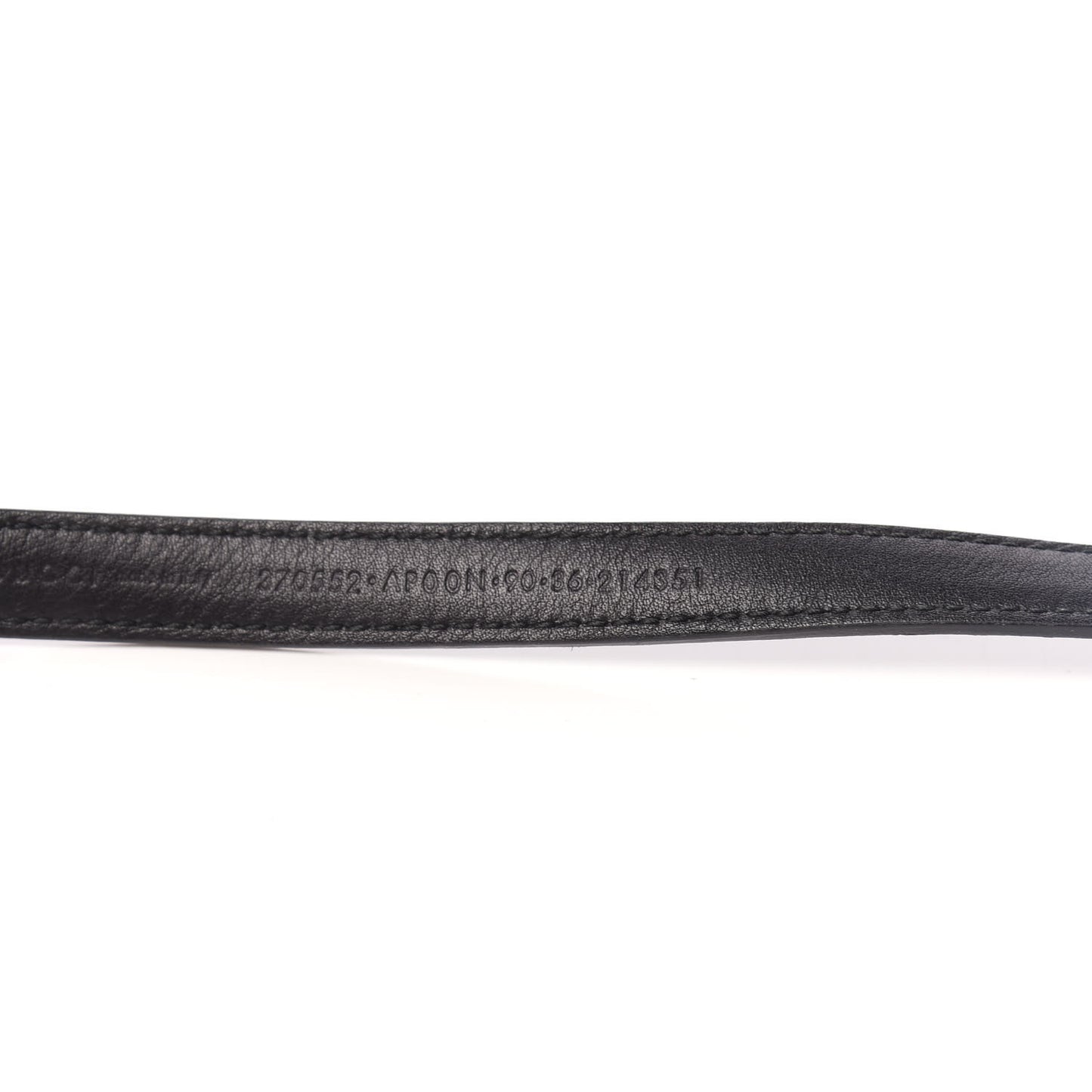 Moon Calfskin Nickel Interlocking G 20mm Belt 90 36 Black
