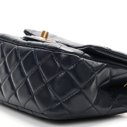 Chanel Lambskin Quilted Mini Pearl Crush Flap Navy Blue 10 of 11
