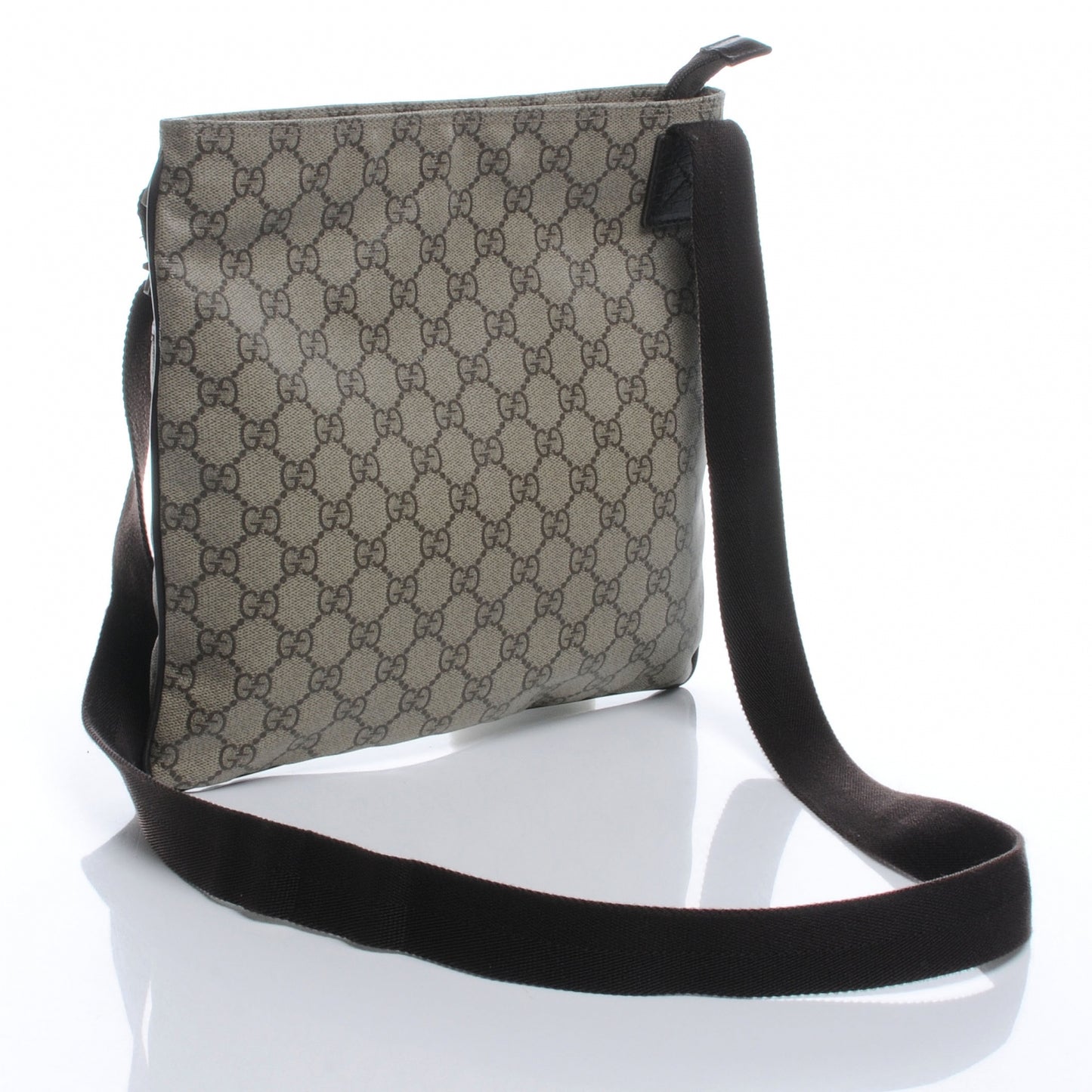 GG Plus Monogram Flat Messenger Bag Ebony