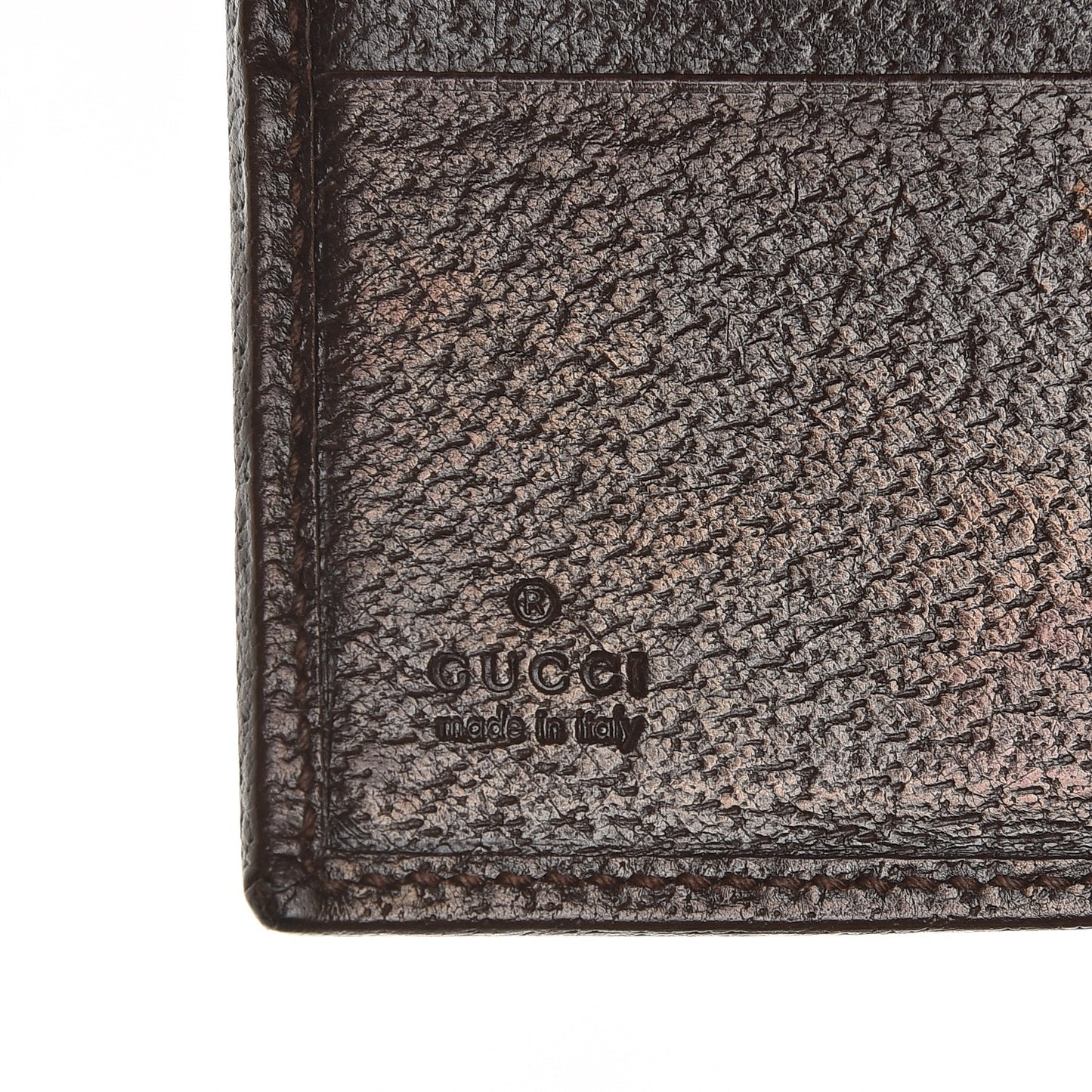 Monogram Ladies Web French Flap Wallet Dark Brown