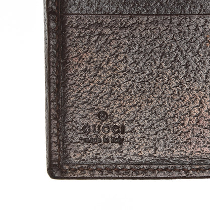 Gucci Monogram Ladies Web French Flap Wallet Dark Brown 6 of 7