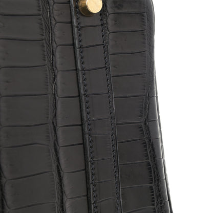 Hermes Matte Porosus Crocodile Birkin 35 Black 11 of 13