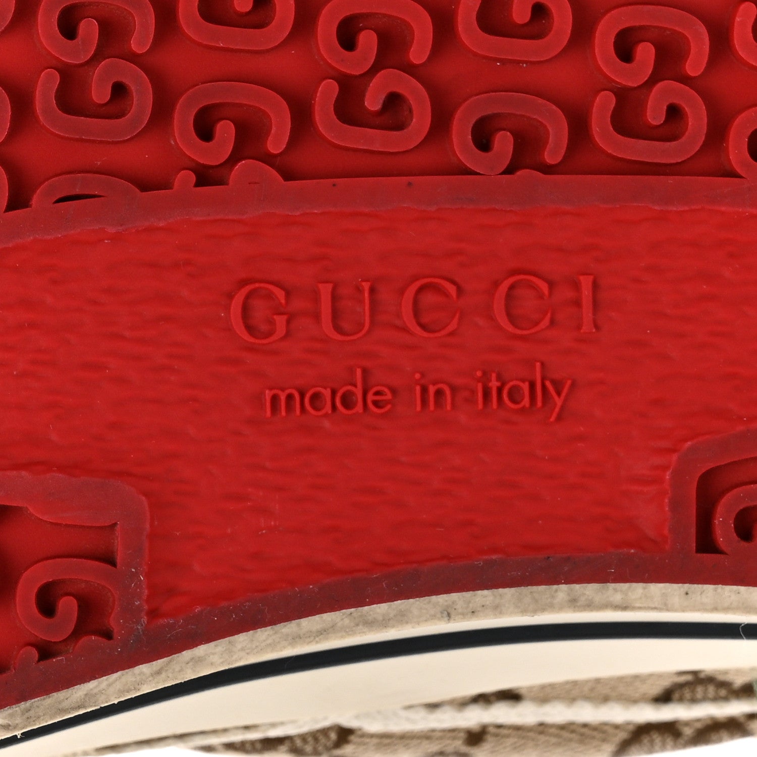 Gucci GG Monogram Womens 1977 Tennis Slip On 30mm Sneakers 39 Beige Ebony Mystic White 7 of 11