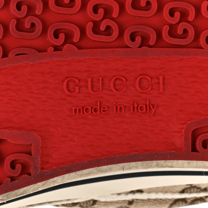 Gucci GG Monogram Womens 1977 Tennis Slip On 30mm Sneakers 39 Beige Ebony Mystic White 7 of 11
