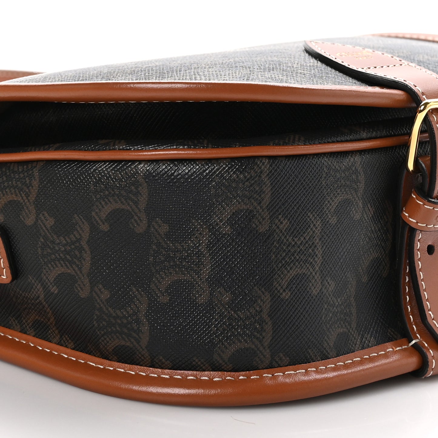Triomphe Canvas Medium Folco Bag Tan