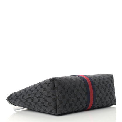Gucci X BALENCIAGA BB Monogram Web Medium Ophidia Shopping Tote Black 4 of 9