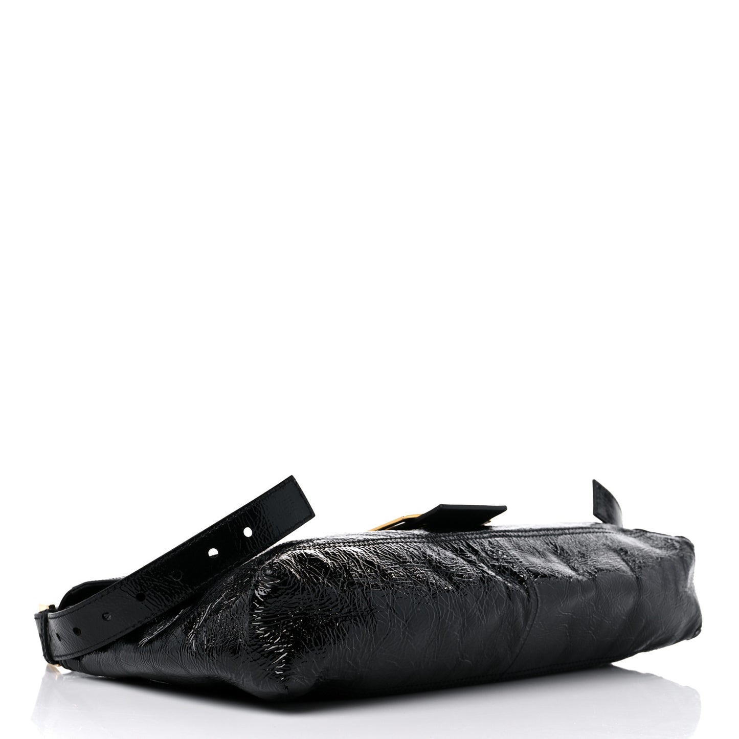 Vitello Naplak Large Convertible Baguette Black