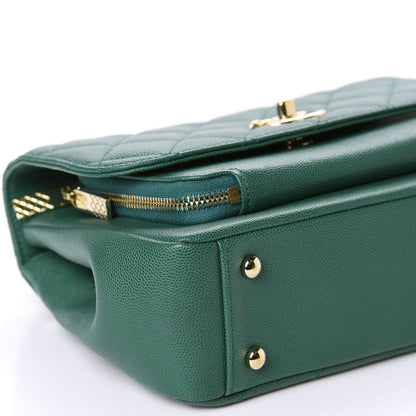 Chanel Caviar Quilted Medium Business Affinity Flap Green 6 of 10
