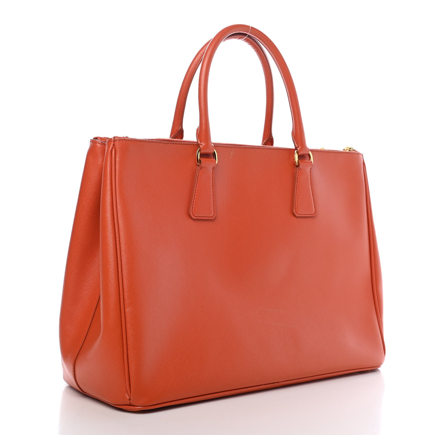 Prada Saffiano Large Galleria Double Zip Tote Papaya 2 of 10
