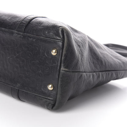 Gucci Calfskin Horsebit Embossed Joy Tote Black 10 of 10