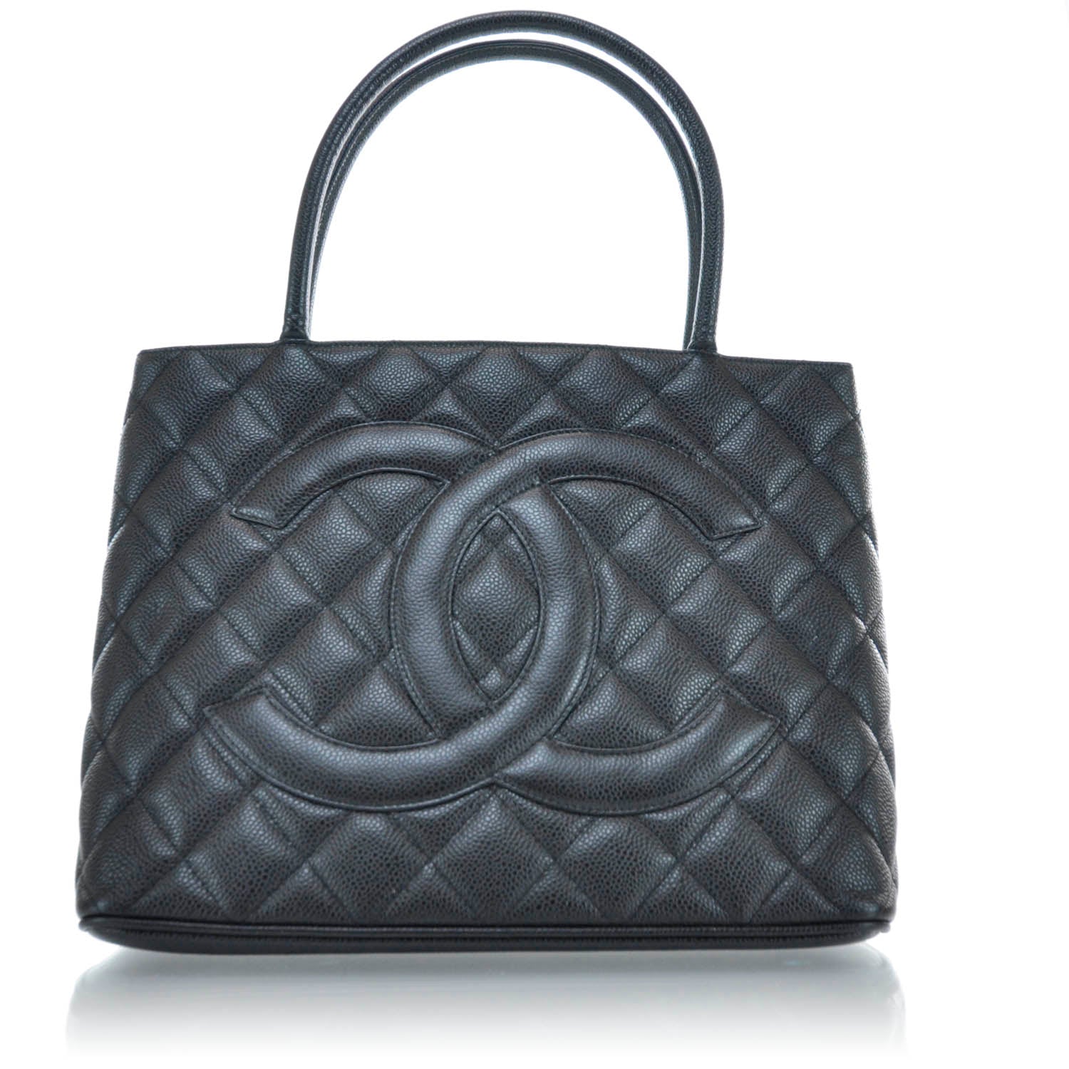 Chanel Caviar Quilted Medallion Tote Black 1 of 10