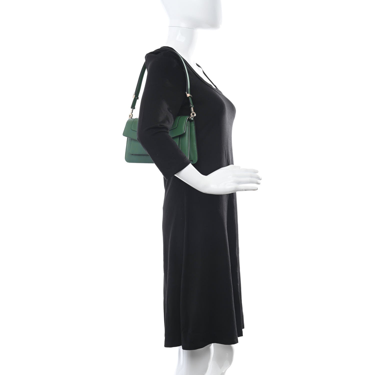 Bulgari Calfskin Serpenti Forever Shoulder Bag Emerald Green 3 of 11