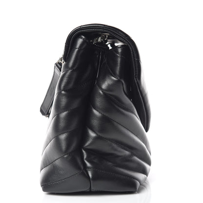 Saint Laurent Calfskin Y Quilted Monogram Medium Loulou Chain Satchel Black 11 of 12