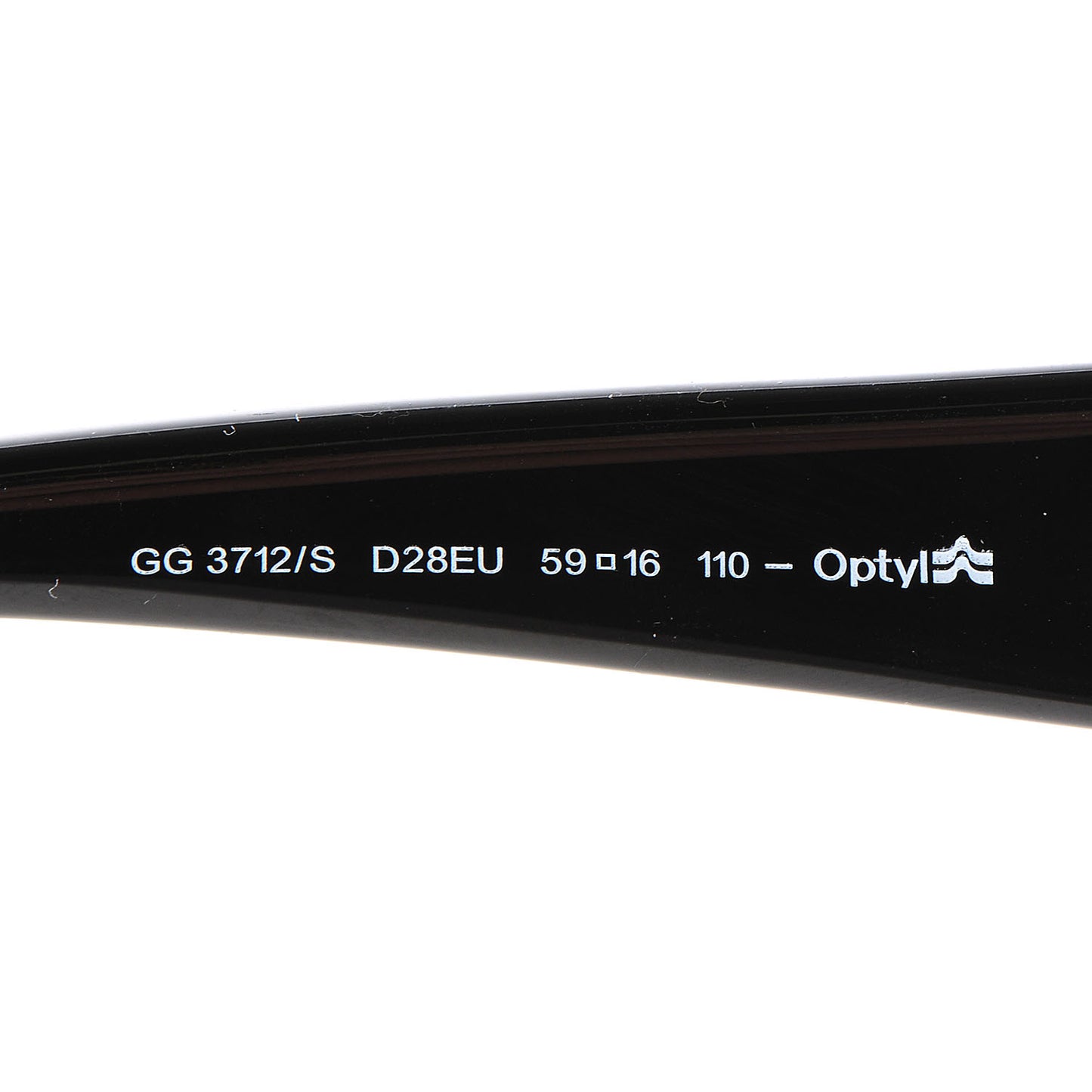 Oval Frame Horsebit Sunglasses 3712/S Black