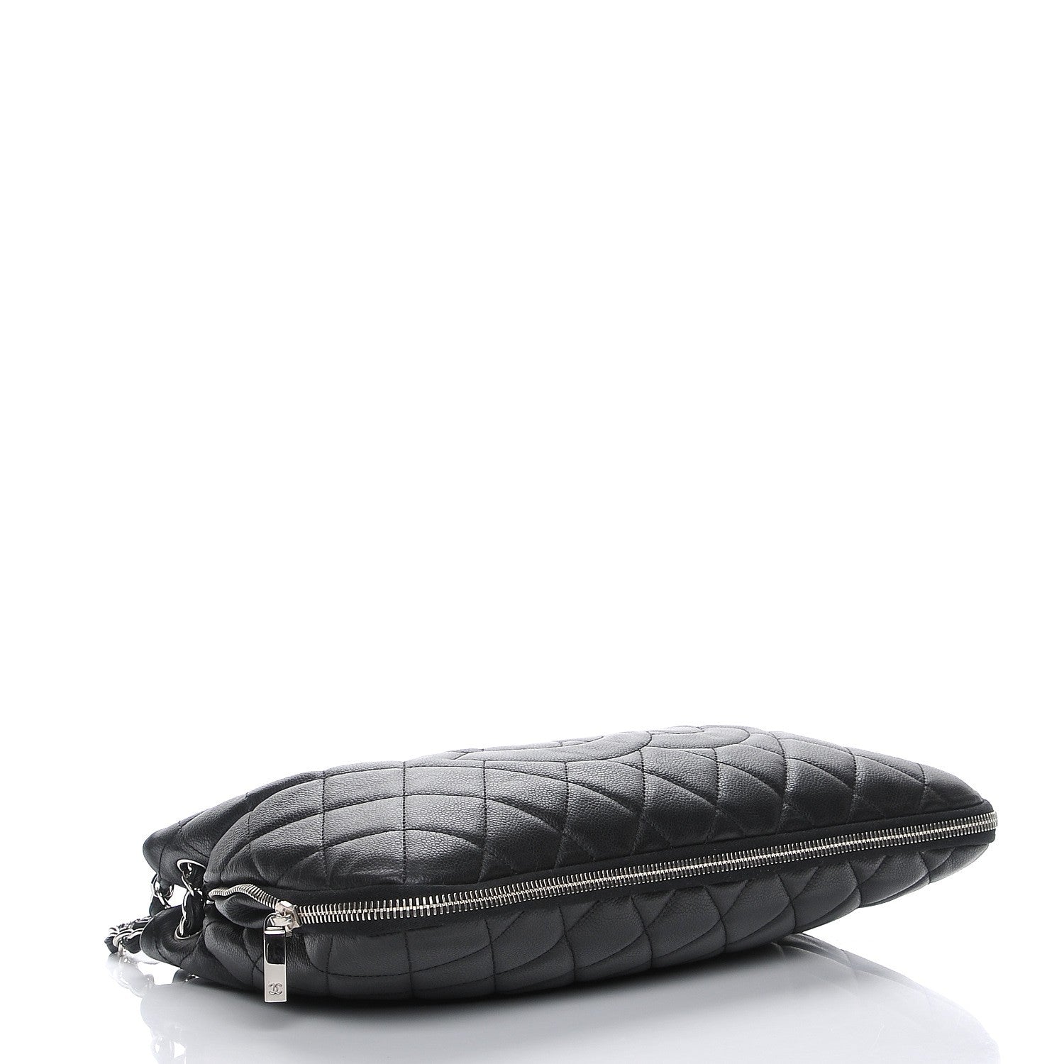 Chanel Caviar Quilted Expandable Zip Shoulder Bag Black 4 of 8