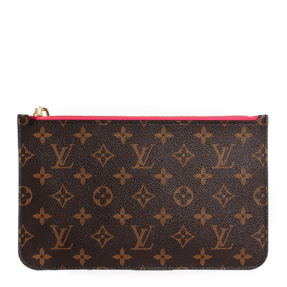 Louis Vuitton Monogram Neverfull MM GM Pochette Fuchsia 1 of 7