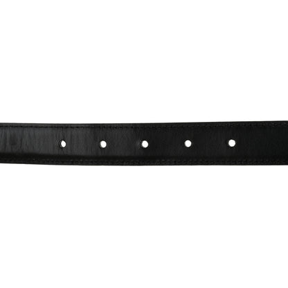 Celine Box Calfskin Medium 25mm Triomphe Belt 75 30 Black 3 of 6
