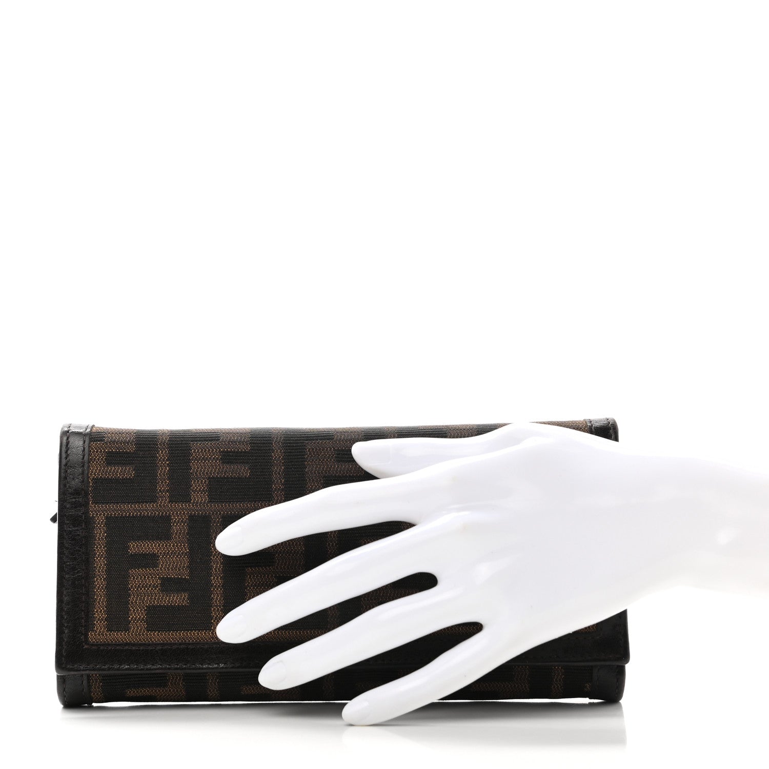 Fendi Zucca Continental Wallet Tobacco Moro 2 of 15