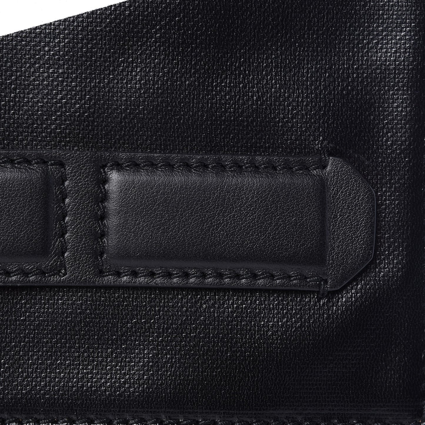 Calfskin Coated Canvas Logo Panel Messenger Black